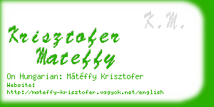 krisztofer mateffy business card