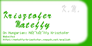 krisztofer mateffy business card